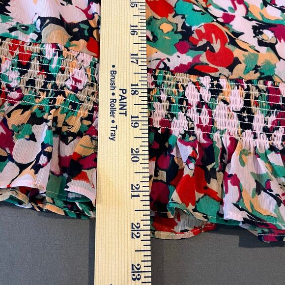 J. Crew Sleeveless Mock Ruffle Top - Fully Lined - Multicolor - Size 10 - Picture 10 of 11